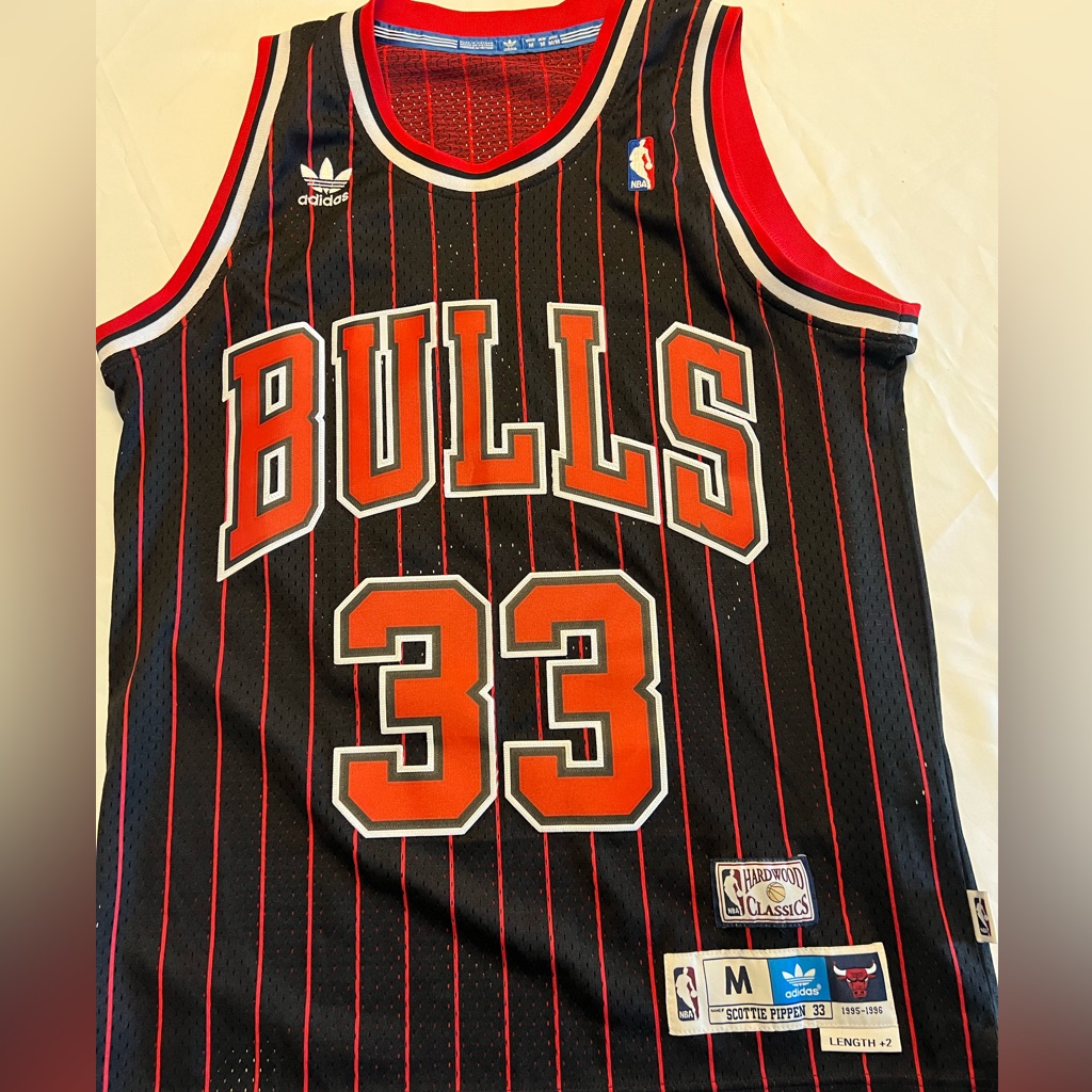 Adidas Scottie Pippen 9596 Pinstripe Bulls Jersey